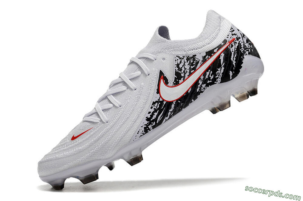 Nike Phantom Luna Elite NU FG Low-Tops Football Boots - White/Red/Black 5