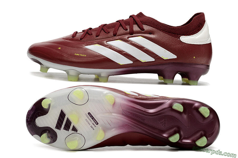 Adidas Copa Pure 2+ FG Low-Tops Football Boots - Red/White/Yellow 0