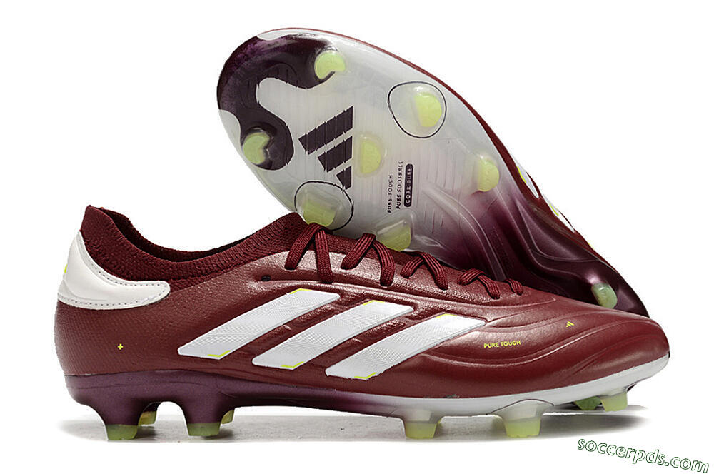 Adidas Copa Pure 2+ FG Low-Tops Football Boots - Red/White/Yellow 1