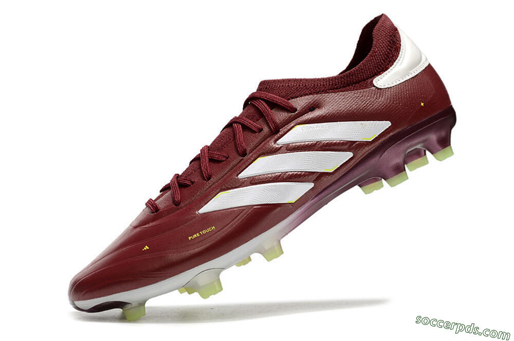 Adidas Copa Pure 2+ FG Low-Tops Football Boots - Red/White/Yellow 5
