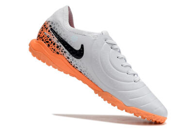 Nike Tiempo Legend 10 Pro TF Low-Tops Football Shoes - White/Black/Orange