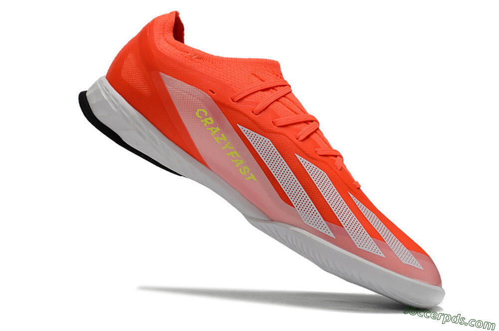 Adidas X Crazyfast.1 IC Low-Tops Football Shoes - Red/White/Black 4