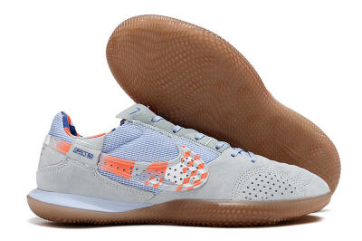 Nike Street Gato IC Low-Tops Football Shoes - Grey/Blue/Red/White