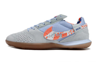 Nike Street Gato IC Low-Tops Football Shoes - Grey/Blue/Red/White