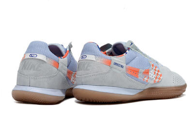 Nike Street Gato IC Low-Tops Football Shoes - Grey/Blue/Red/White