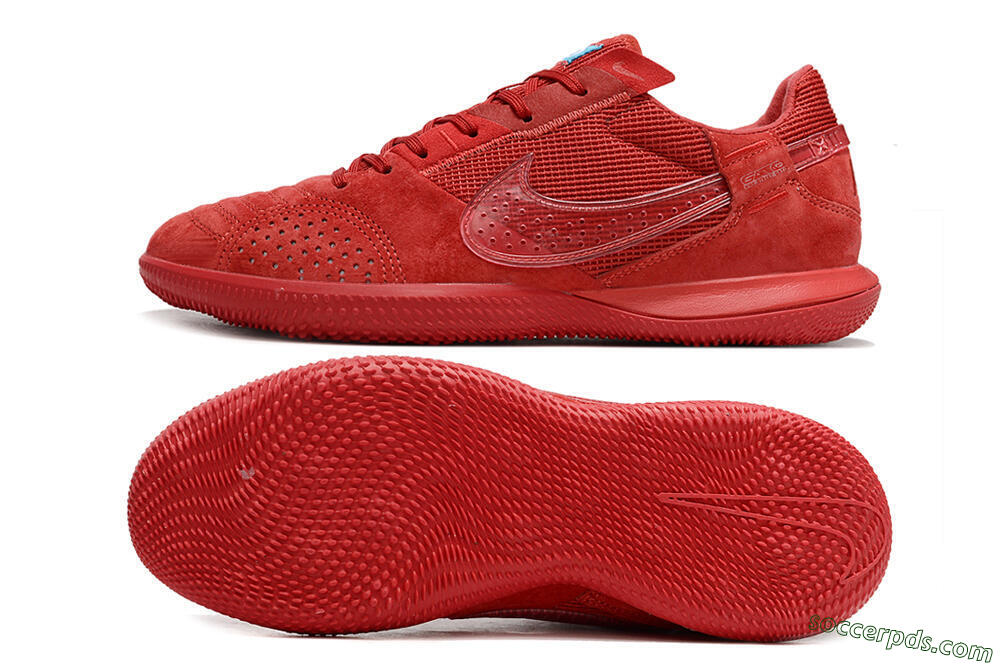 Nike Street Gato IC Low-Tops Football Shoes - Red/Red/Red 0