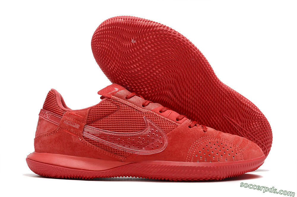 Nike Street Gato IC Low-Tops Football Shoes - Red/Red/Red 1
