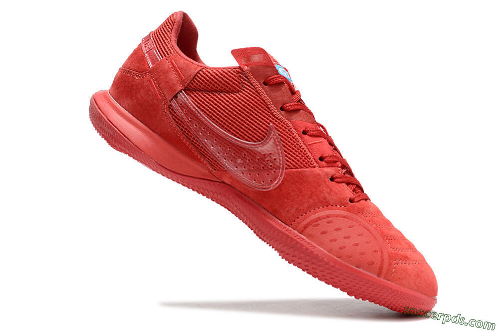 Nike Street Gato IC Low-Tops Football Shoes - Red/Red/Red 4