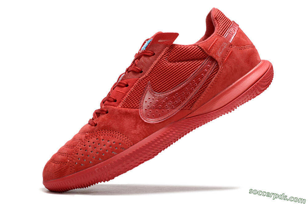Nike Street Gato IC Low-Tops Football Shoes - Red/Red/Red 5