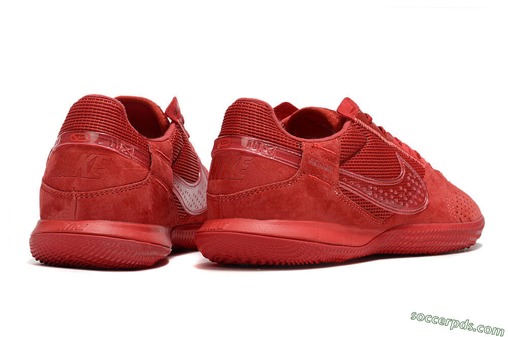 Nike Street Gato IC Low-Tops Football Shoes - Red/Red/Red 6