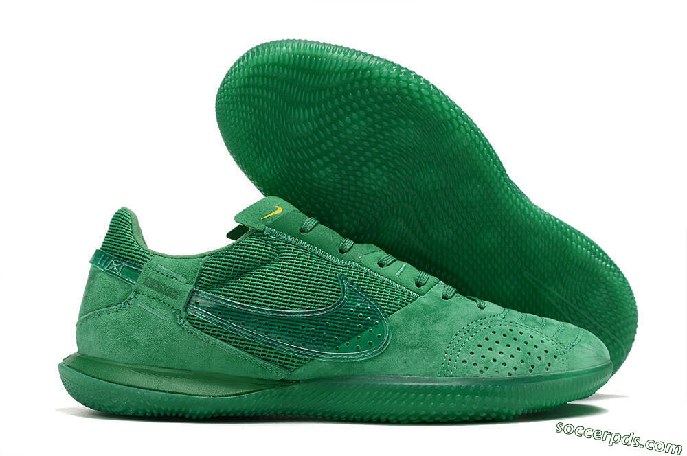 Nike Street Gato IC Low-Tops Football Shoes - Green/Green/Green 1