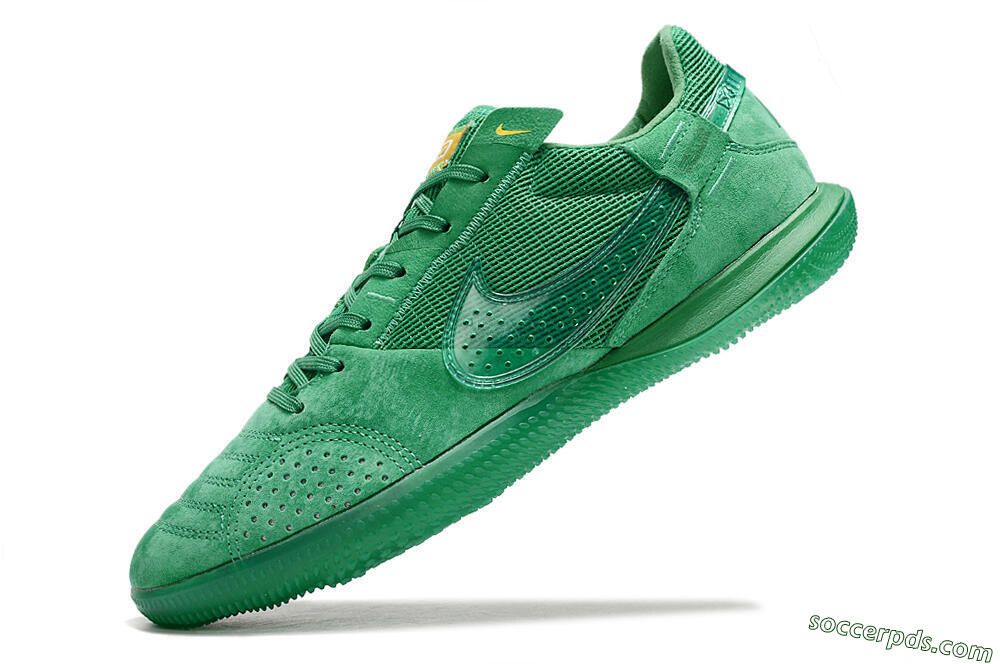 Nike Street Gato IC Low-Tops Football Shoes - Green/Green/Green 4