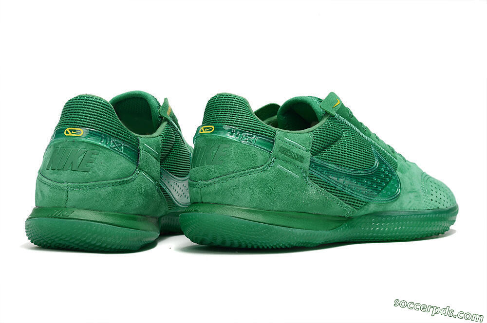 Nike Street Gato IC Low-Tops Football Shoes - Green/Green/Green 5