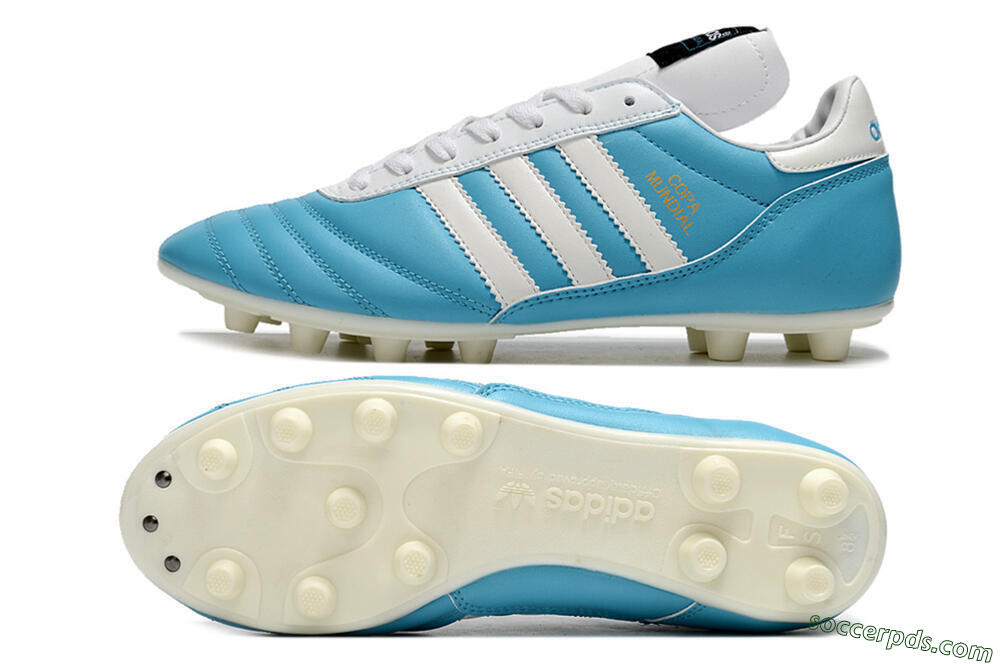 Adidas Copa Mundial FG Low-Tops Football Boots - Blue/White/Gold 0
