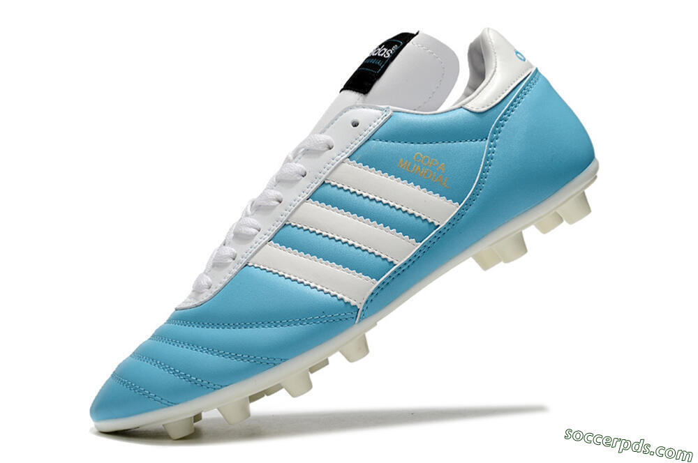 Adidas Copa Mundial FG Low-Tops Football Boots - Blue/White/Gold 5