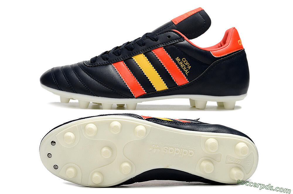 Adidas Copa Mundial FG Low-Tops Football Boots - Black/Red/Yellow 0
