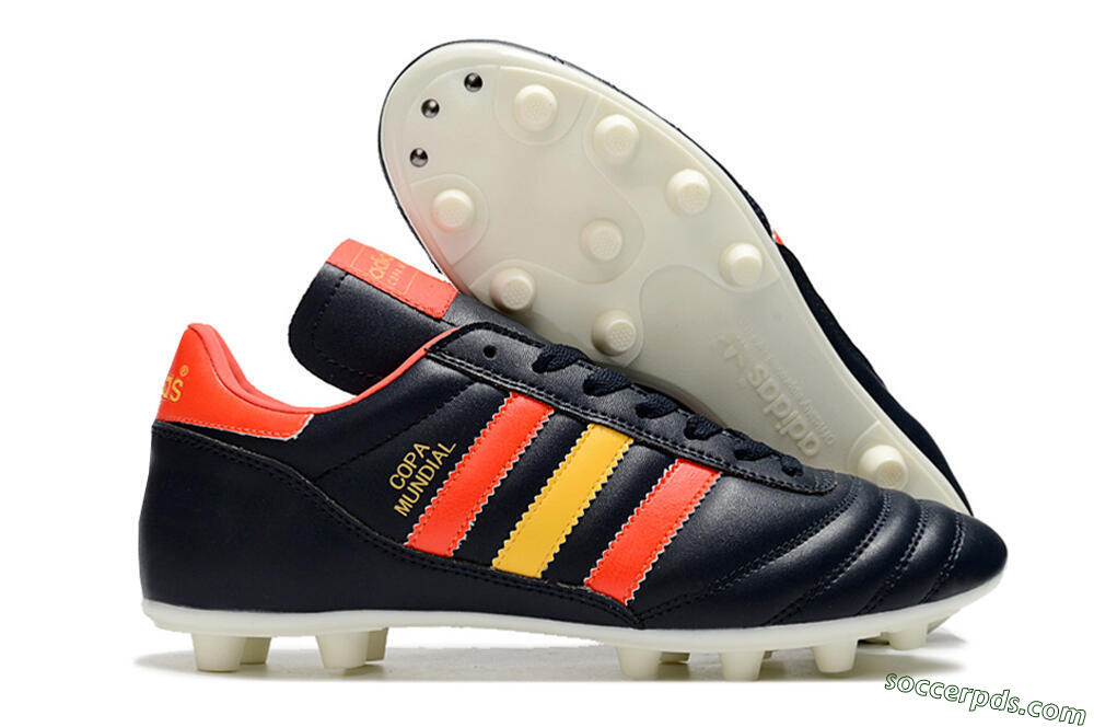 Adidas Copa Mundial FG Low-Tops Football Boots - Black/Red/Yellow 1