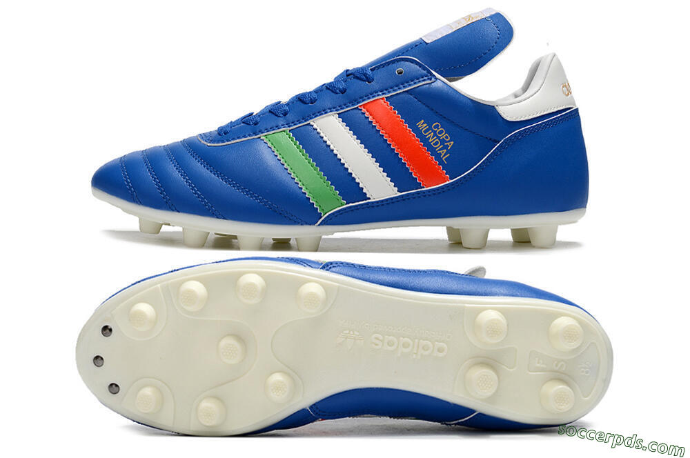 Adidas Copa Mundial FG Low-Tops Football Boots - Blue/Green/White/Red 0