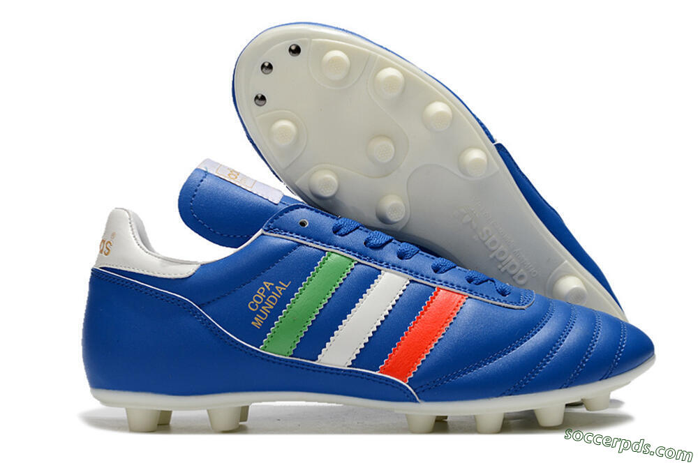 Adidas Copa Mundial FG Low-Tops Football Boots - Blue/Green/White/Red 1