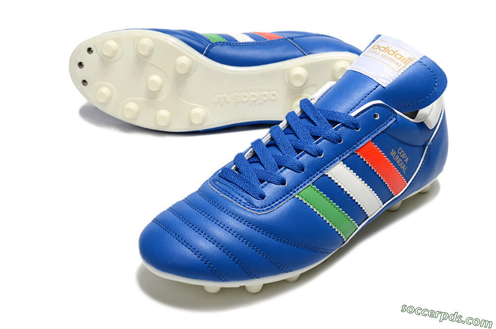 Adidas Copa Mundial FG Low-Tops Football Boots - Blue/Green/White/Red 3