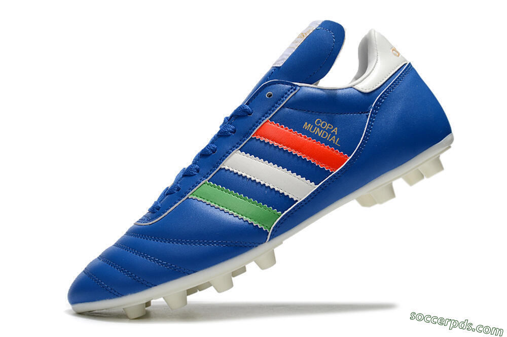 Adidas Copa Mundial FG Low-Tops Football Boots - Blue/Green/White/Red 5