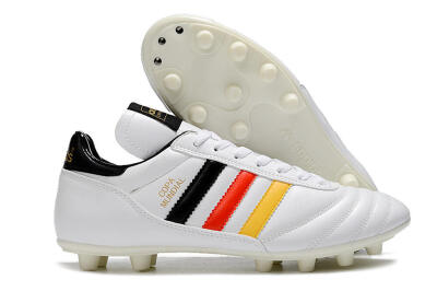 Adidas Copa Mundial FG Low-Tops Football Boots - White/Black/Red/Yellow