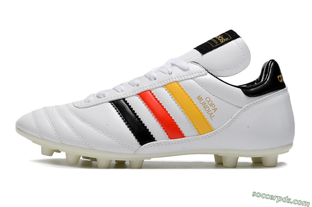 Adidas Copa Mundial FG Low-Tops Football Boots - White/Black/Red/Yellow 2