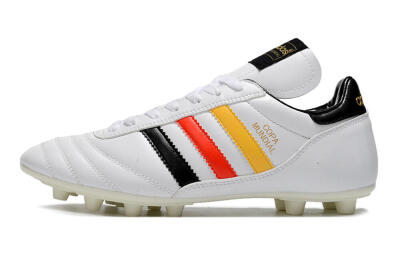 Adidas Copa Mundial FG Low-Tops Football Boots - White/Black/Red/Yellow