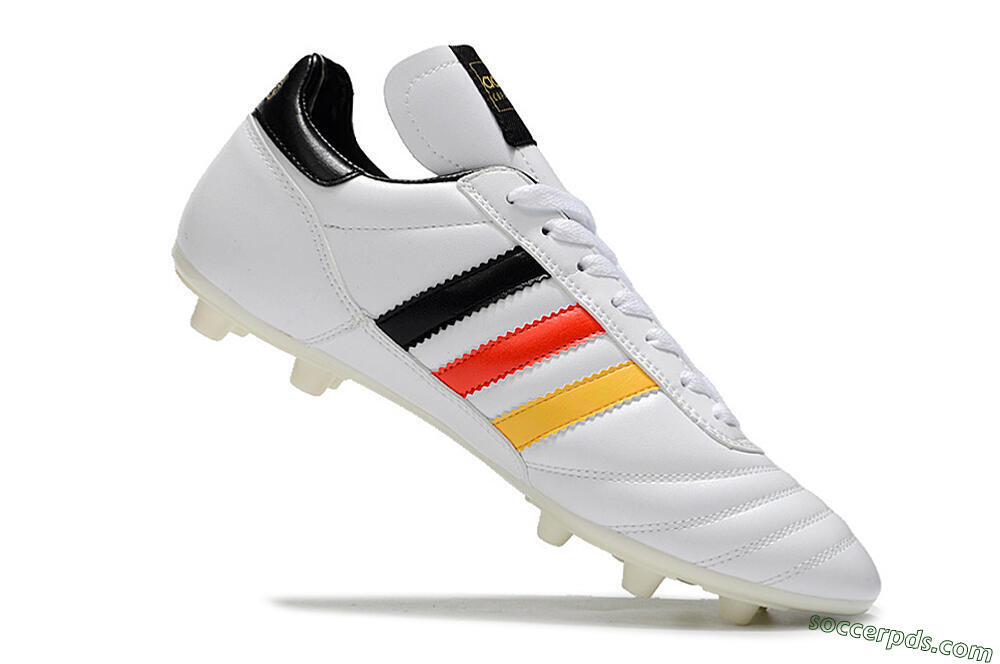 Adidas Copa Mundial FG Low-Tops Football Boots - White/Black/Red/Yellow 3