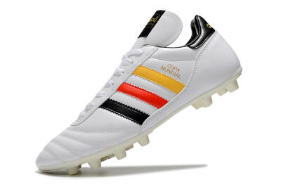Adidas Copa Mundial FG Low-Tops Football Boots - White/Black/Red/Yellow