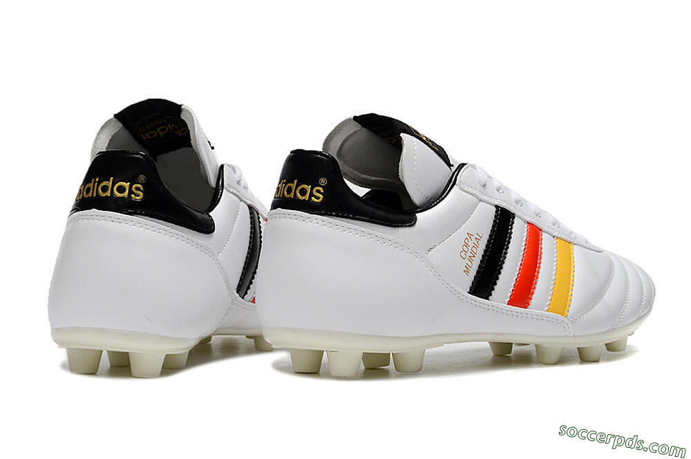 Adidas Copa Mundial FG Low-Tops Football Boots - White/Black/Red/Yellow 5