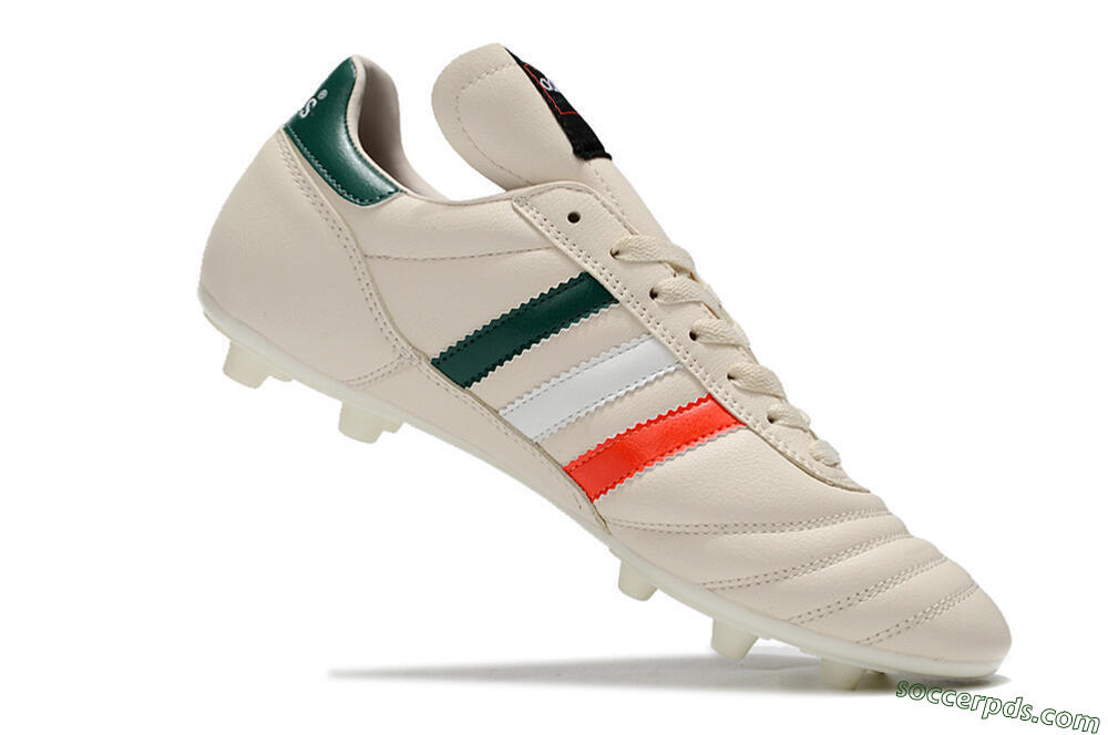 Adidas Copa Mundial FG Low-Tops Football Boots - Beige/Green/White/Red 4