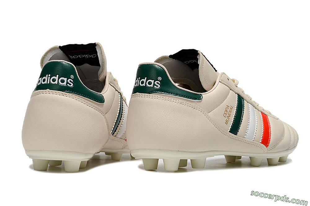Adidas Copa Mundial FG Low-Tops Football Boots - Beige/Green/White/Red 6