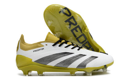 Adidas Predator Accuracy FG Low-Tops Football Boots - White/Black/Yellow