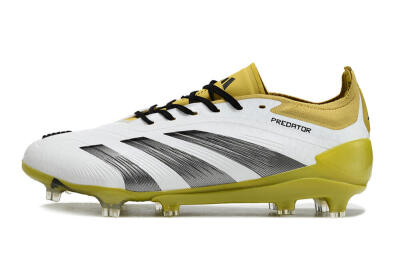 Adidas Predator Accuracy FG Low-Tops Football Boots - White/Black/Yellow