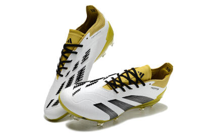 Adidas Predator Accuracy FG Low-Tops Football Boots - White/Black/Yellow