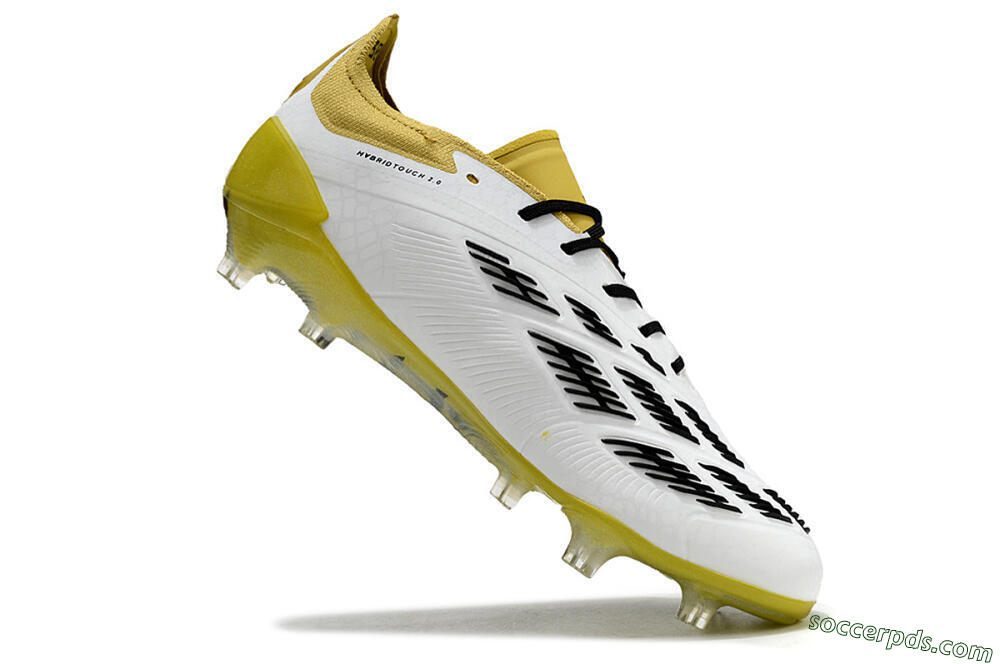 Adidas Predator Accuracy FG Low-Tops Football Boots - White/Black/Yellow 4