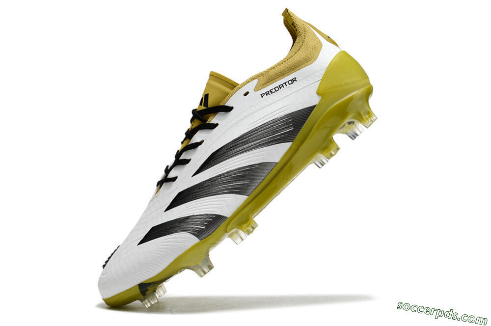 Adidas Predator Accuracy FG Low-Tops Football Boots - White/Black/Yellow 5