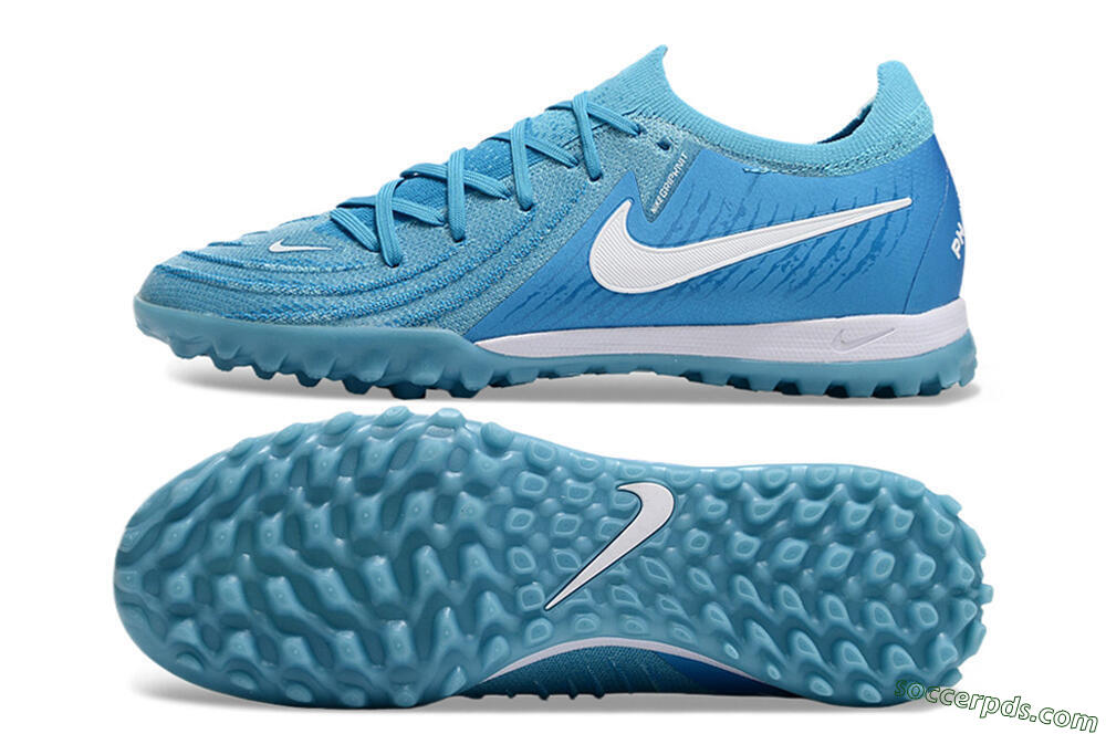 Nike Phantom Luna Elite TF Low-Tops Football Shoes - Jade/White/Blue 0