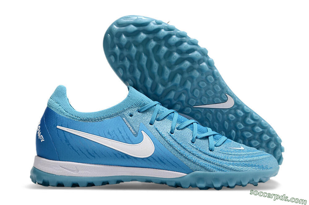 Nike Phantom Luna Elite TF Low-Tops Football Shoes - Jade/White/Blue 1
