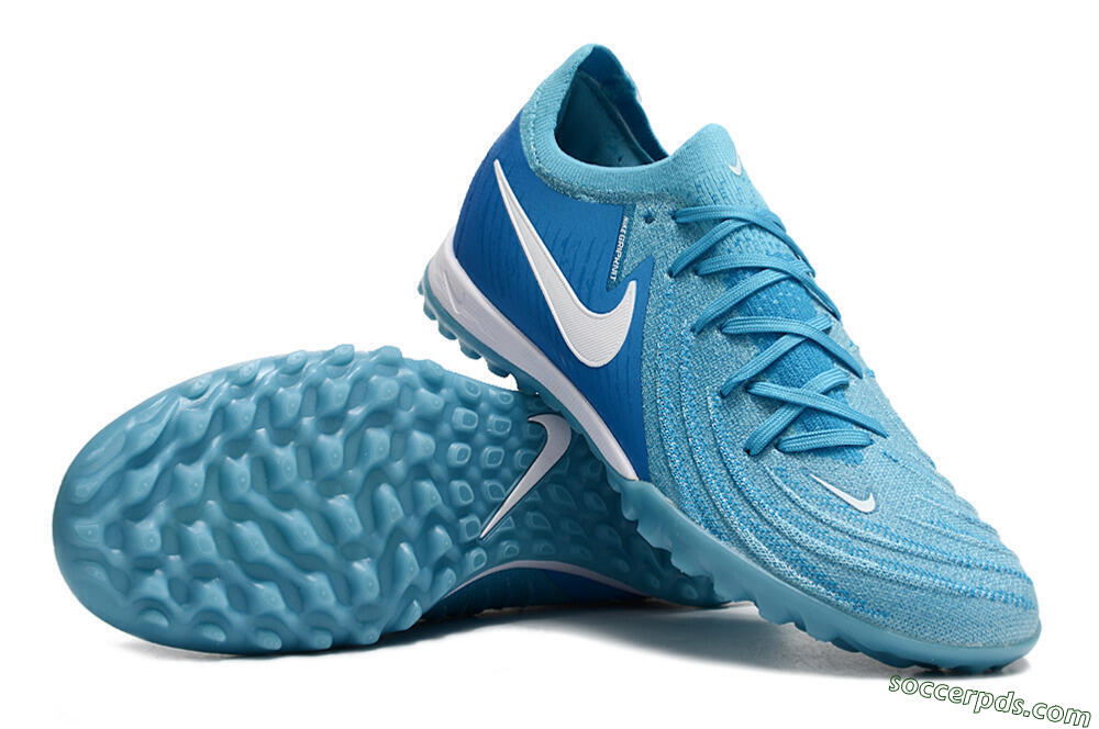 Nike Phantom Luna Elite TF Low-Tops Football Shoes - Jade/White/Blue 3