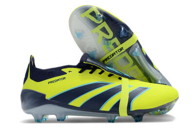 Adidas Predator Elite Foldover Tongue FG Low-Tops Football Boots - Yellow/Blue/Jade
