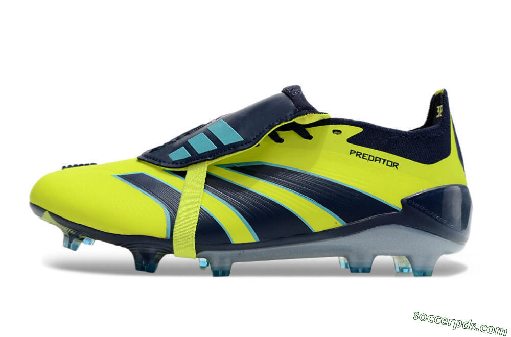 Adidas Predator Elite Foldover Tongue FG Low-Tops Football Boots - Yellow/Blue/Jade 2