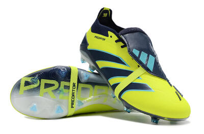Adidas Predator Elite Foldover Tongue FG Low-Tops Football Boots - Yellow/Blue/Jade