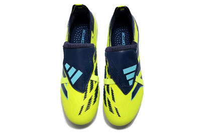 Adidas Predator Elite Foldover Tongue FG Low-Tops Football Boots - Yellow/Blue/Jade