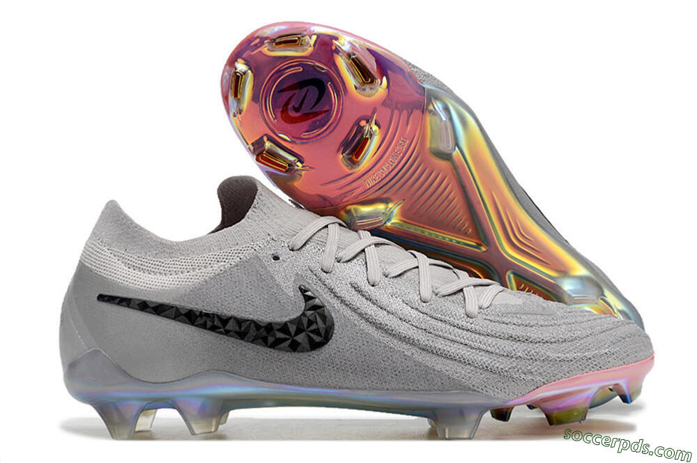 Nike Phantom Luna Elite NU FG Low-Tops Football Boots - Grey/Black/Blue 1
