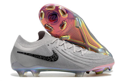 Nike Phantom Luna Elite NU FG Low-Tops Football Boots - Grey/Black/Blue