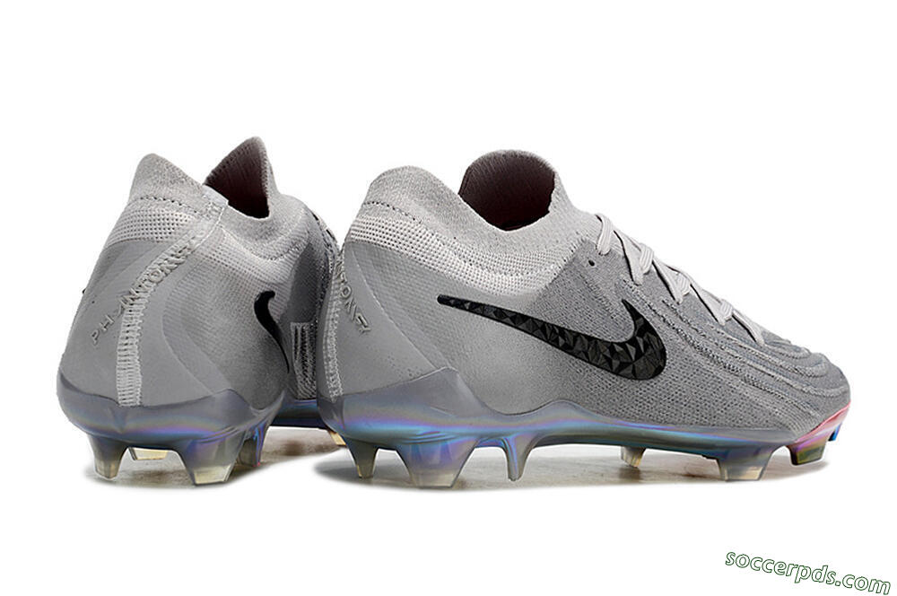 Nike Phantom Luna Elite NU FG Low-Tops Football Boots - Grey/Black/Blue 6