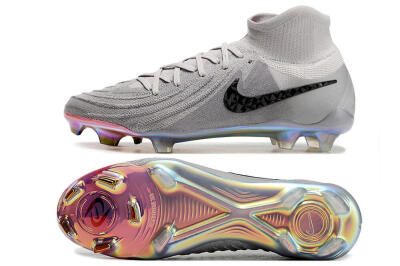 Nike Phantom Luna Elite NU FG High-Tops Football Boots - Grey/Black/Blue
