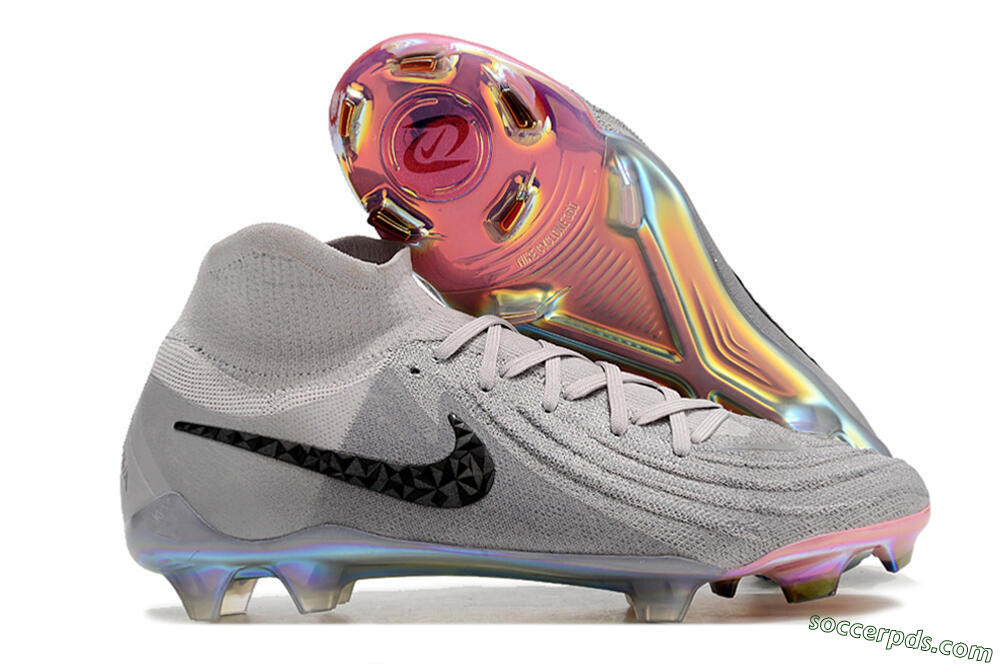 Nike Phantom Luna Elite NU FG High-Tops Football Boots - Grey/Black/Blue 1